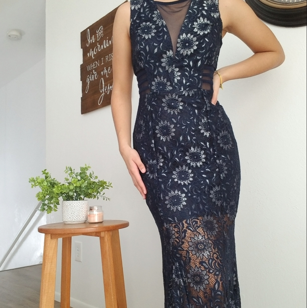Navy Blue Prom Dress